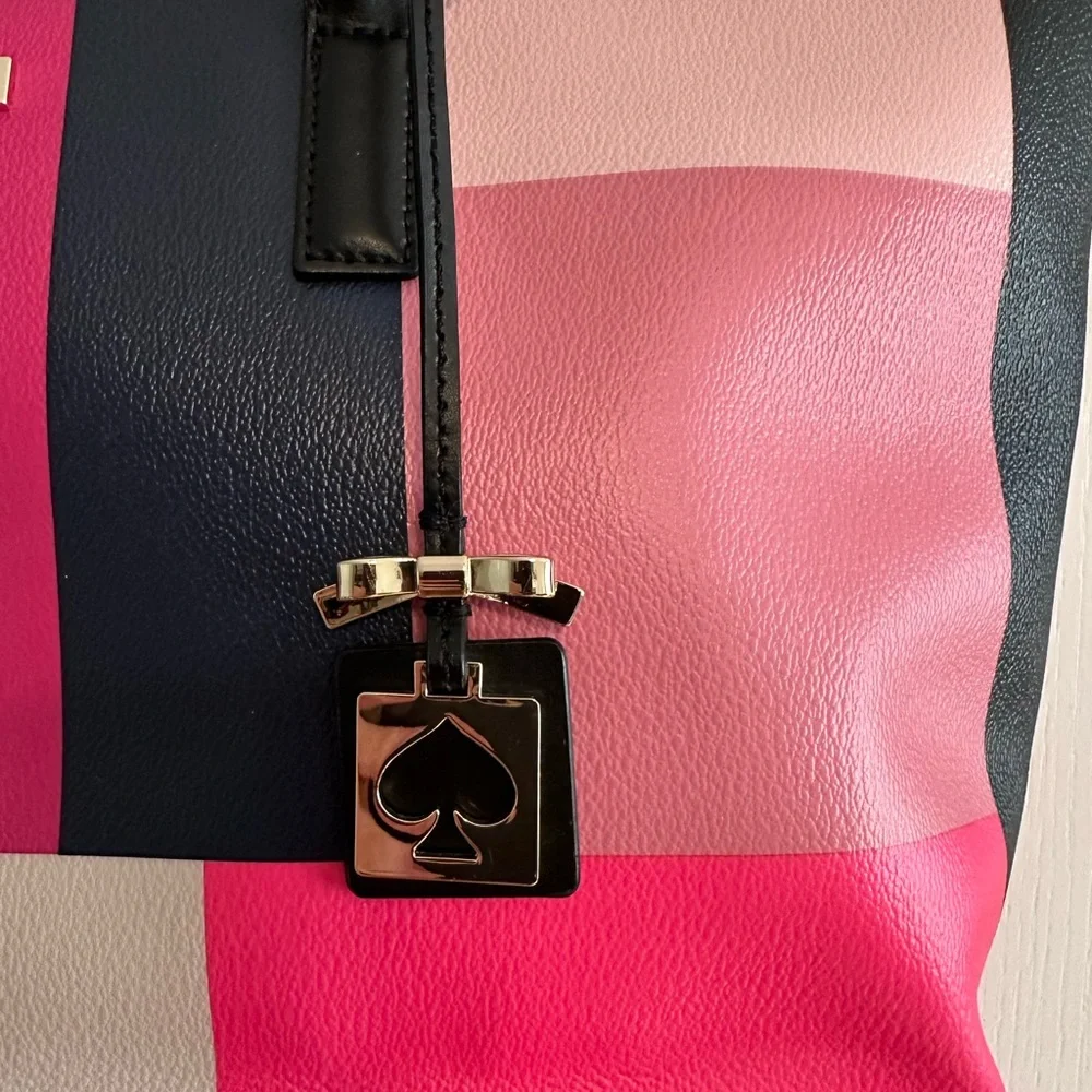 Kate Spade Pink and Black Geometric Tote - Picture 4 of 10